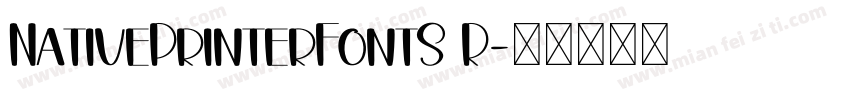 NativePrinterFontS R字体转换